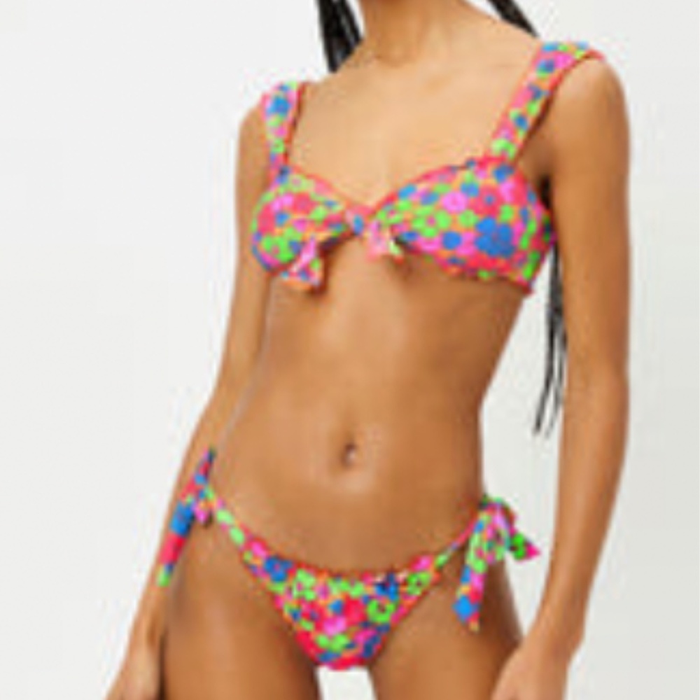 Frankie's Bikinis Floral Groovy Print Bikini